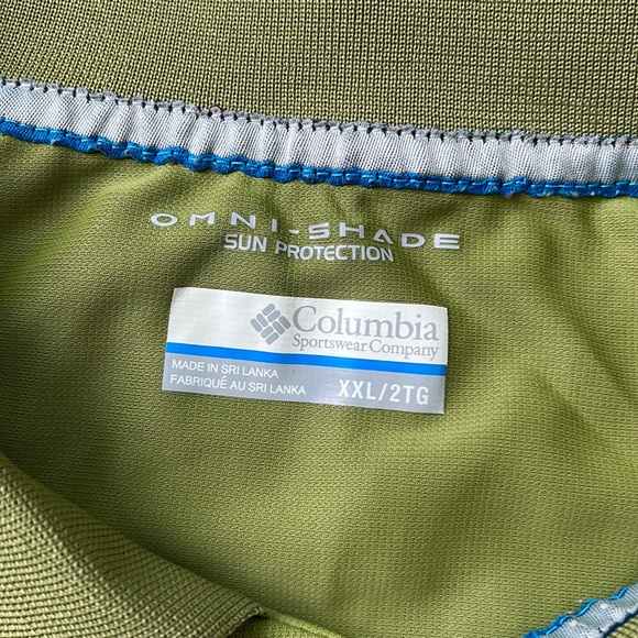 EUC Men’s Green Omni-Shade Columbia Short Sleeve  Polo Size XXL - Picture 3 of 8